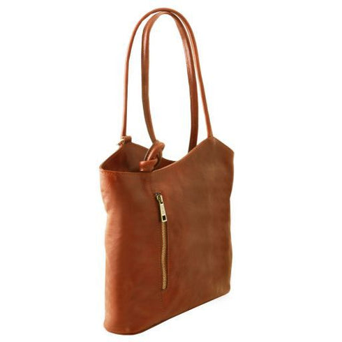 Patty - Leather convertible backpack shoulderbag